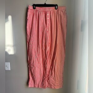 Grayson Threads Red Gingham Check Cotton Lounge Pants Cottagecore Women’s XL